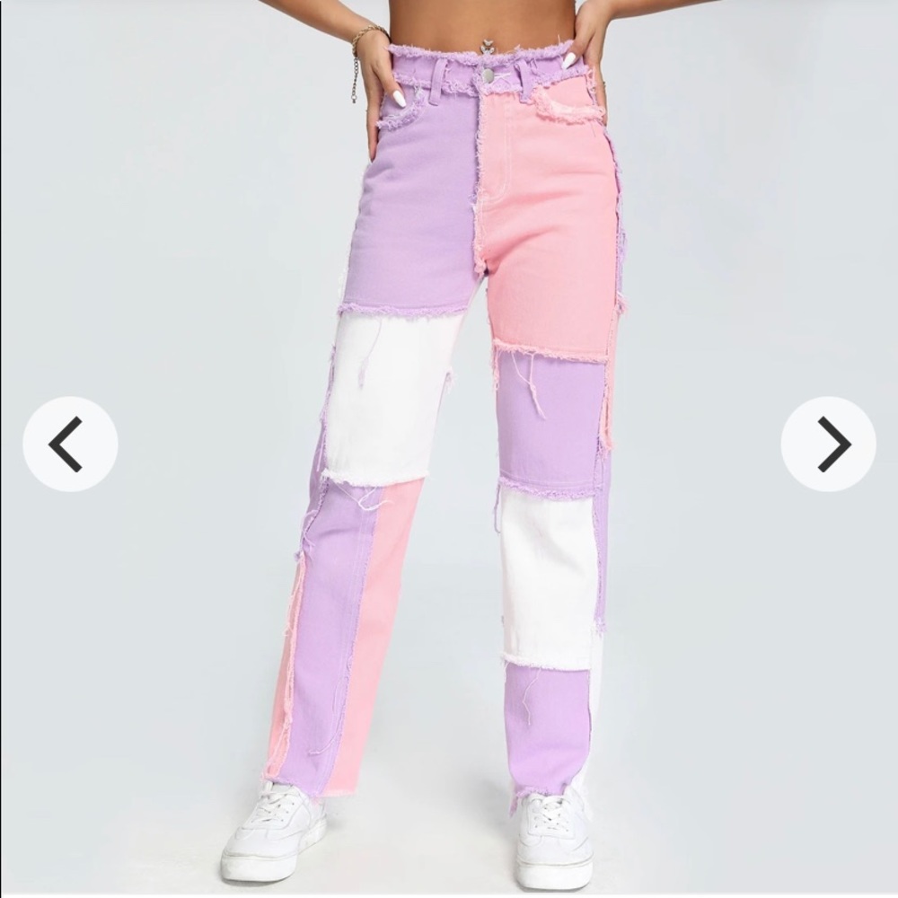 Pastel patchwork pants